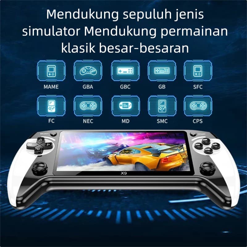 PSP X9 5.5" Retro Game Handheld 8GB 10000+ Games - slide 1