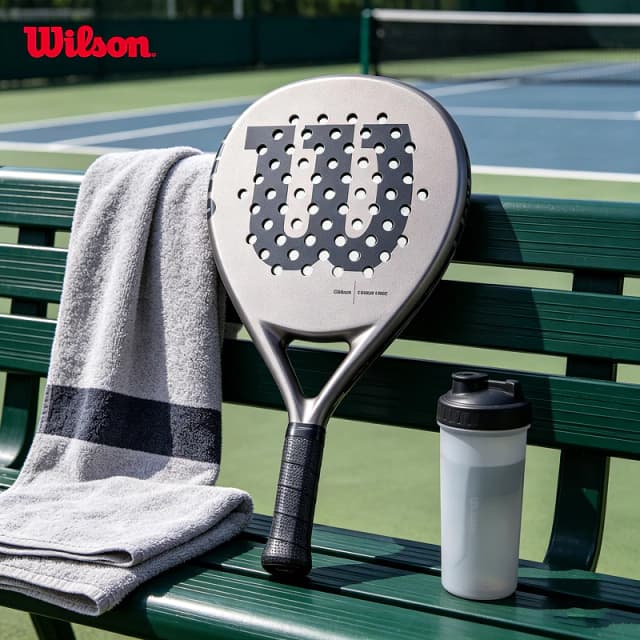 Wilson CARBON FORCE Padel Rackets Padel Bags Kepala Besar Fiberglass 365g - WR13...