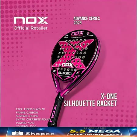 Nox Padel X-One 3K Carbon Promo All Levels dengan harga