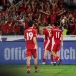 Pemain Timnas Indonesia merayakan gol ke gawang Bahrain pada laga Kualifikasi Piala Dunia 2026 (c)