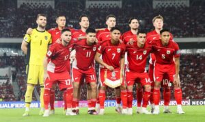 Skuad Timnas Indonesia pada laga melawan Bahrain di Kualifikasi Piala Dunia 2026 zona Asia (c) Abdul Aziz